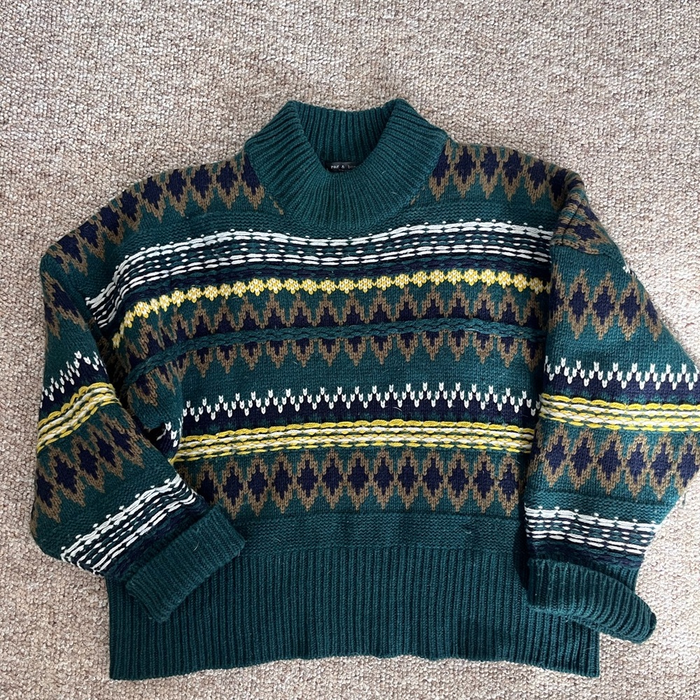 Oversized Wool Nordic Sweater